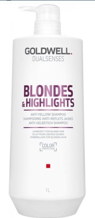 GOLDWELL_Dualsenses Blondes & Highlights Anti-Geltona Šampūnas šviesiems plaukams neutralizuojantis gelinį atspalvį 1000ml