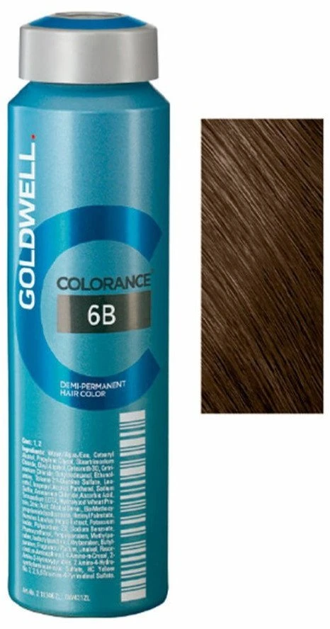 Goldwell Colorance Acid Demi-Permanent Hair Dye 6B Dark Skirtas šviesiems plaukams rusvai gelsvas, 120 ml