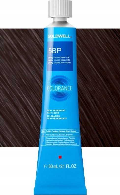 „Goldwell Colorance“ pusiau permanentiniai plaukų dažai, 5BP, vidutinio perlamutrinio atspalvio rudi, 60 ml