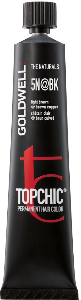 Goldwell TopChic Permanent Hair Dye 5N@BK šviesiai rudas Natural, 60 ml