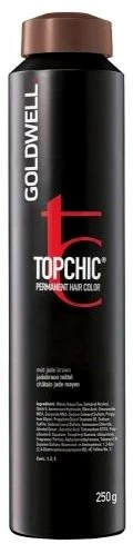 Goldwell TopChic Permanent Hair Dye 7A Middle Ash Skirtas šviesiems plaukams, 250 ml