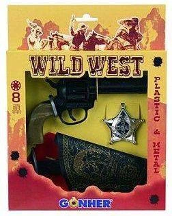 Gonher Cowboy revolverio rinkinys su dėklu ir ženkleliu - 239852