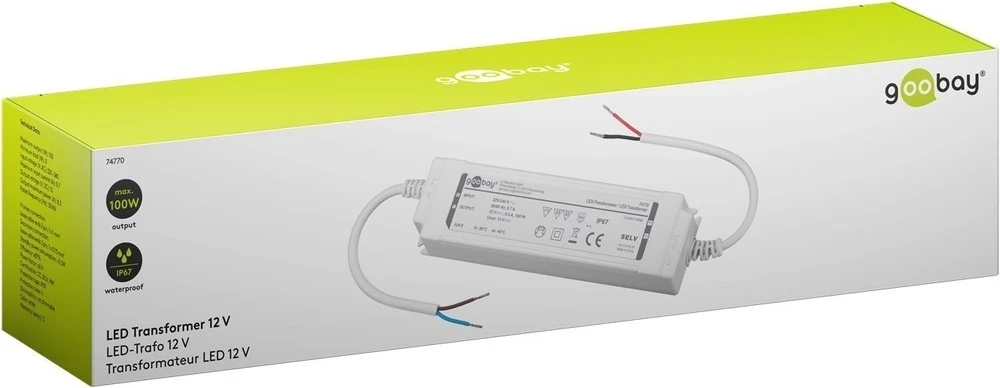 Goobay Transformator do LED 12 V (DC) (DC), 100 W, IP67