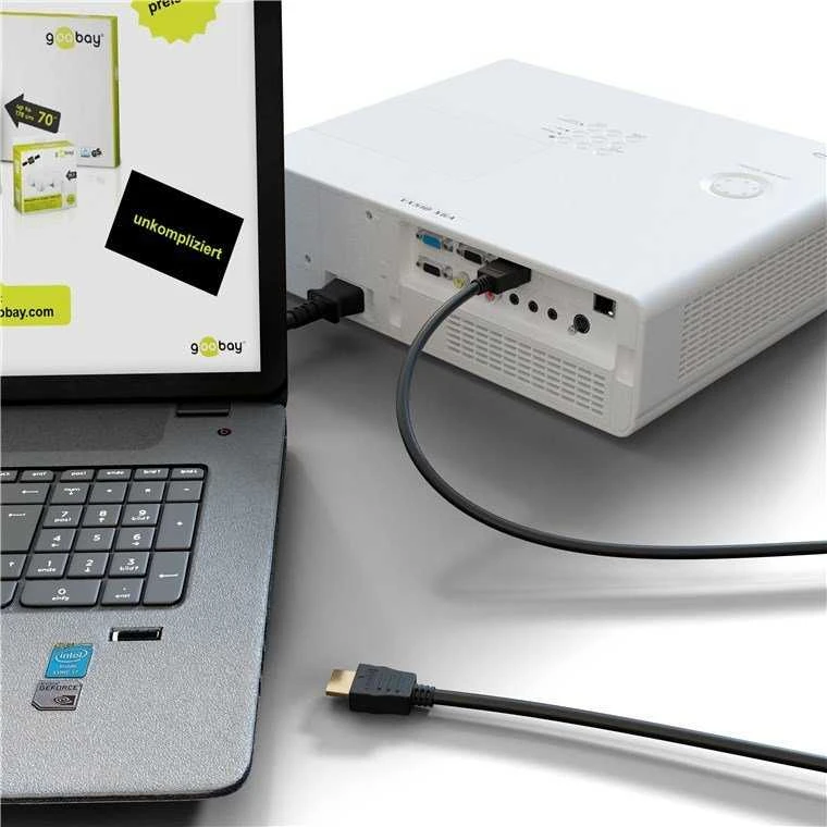 Goobay | Didelės spartos HDMI kabelis su eternetu | HDMI į HDMI | 5 m
