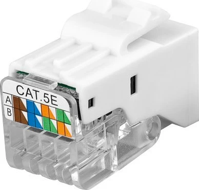 Goobay Gogobay 95739 Keystone modulis RJ45 CAT 5e, UTP, 100 MHz, baltas