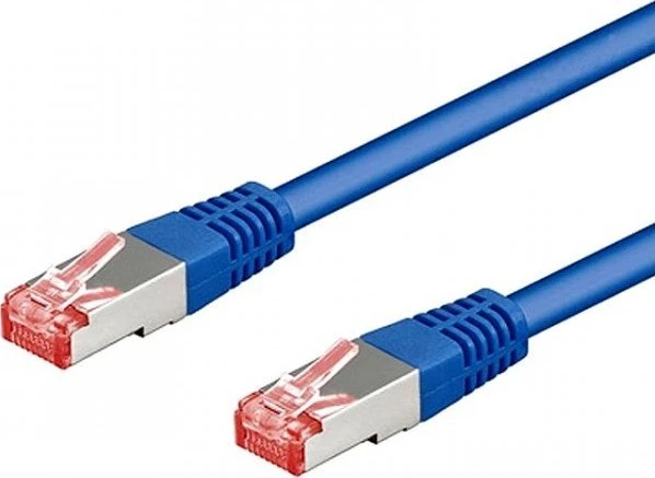 Goobay CAT 6 patch kabelis S/FTP (PiMF), mėlynas, 10 m, Cat6, S/FTP (S-STP), RJ-45, RJ-45, mėlynas