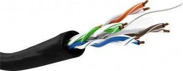 Goobay lauko tinklo kabelis | CAT 6 U/UTP | AWG 24/1 | Kabelio ilgis: 100 m | Juodas