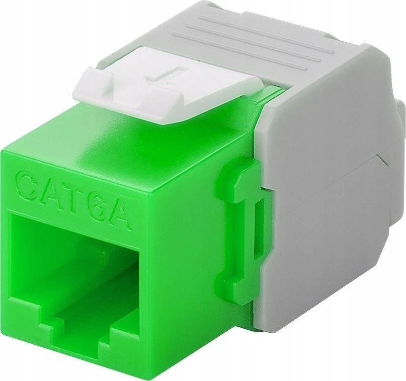 Goobay CAT 6A Keystone Jack RJ45, UTP, 500 MHz – žalia spalva