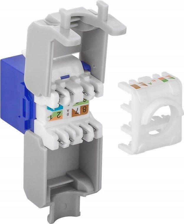 Goobay CAT 6A Keystone Jack RJ45, UTP, 500 MHz – mėlynos spalvos versija