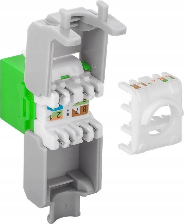 Goobay CAT 6A Keystone Jack RJ45, UTP, 500 MHz – žalia spalva