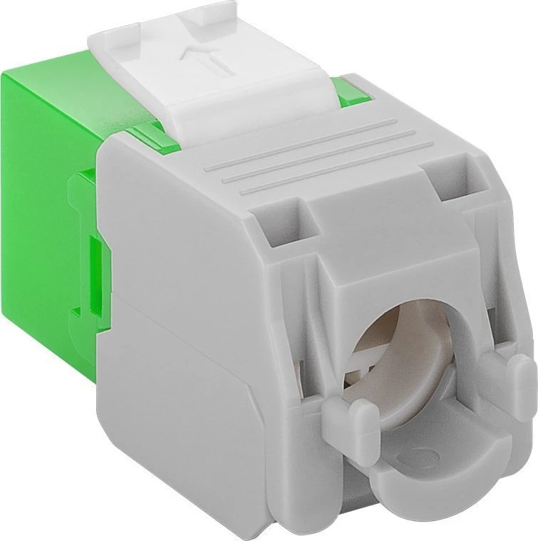 Goobay CAT 6A Keystone Jack RJ45, UTP, 500 MHz – žalia spalva