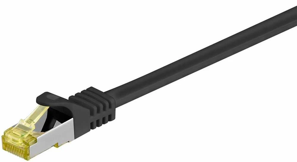 „Goobay ReaderDelockRJ45“ jungiamasis kabelis, CAT 6A S/FTP (PiMF), 500 MHz su CAT 7 žaliais kabeliais, juodas - Kabelio ilgis 30 m