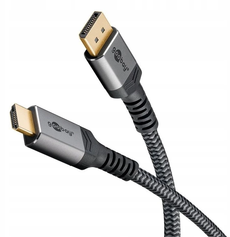 Goobay Kabelis adapter DisplayPort do HDMI™ 2.0/2.1 8K/60HZ 1m 78964