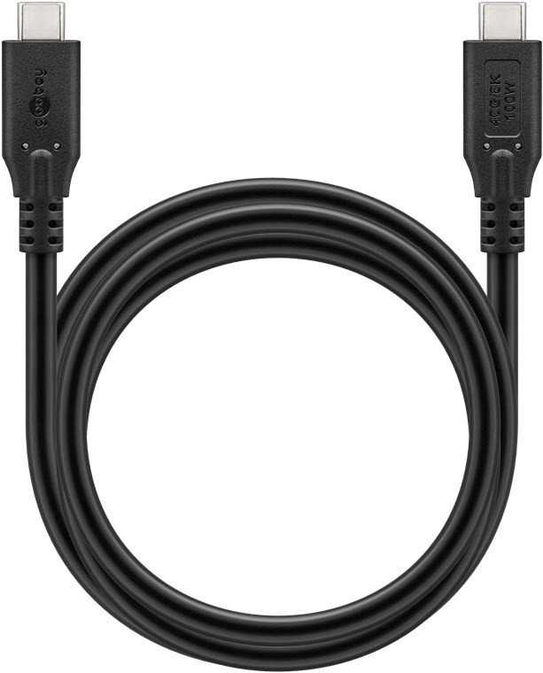 USB Goobay USB-C - USB-C kabelis 2 m, juodas (RB74193)