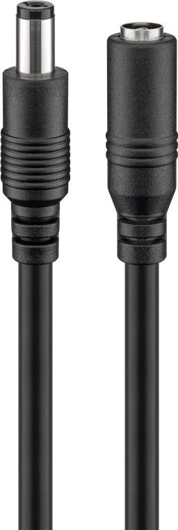 Goobay DC maitinimo kabelio ilgiklis 1.5m 5.5×2.5mm juodas 2×0.5 mm² max 24VDC 140W