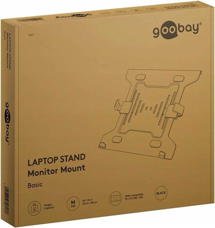 Goobay Laikiklis do laptopa na ramię monitora, juoda
