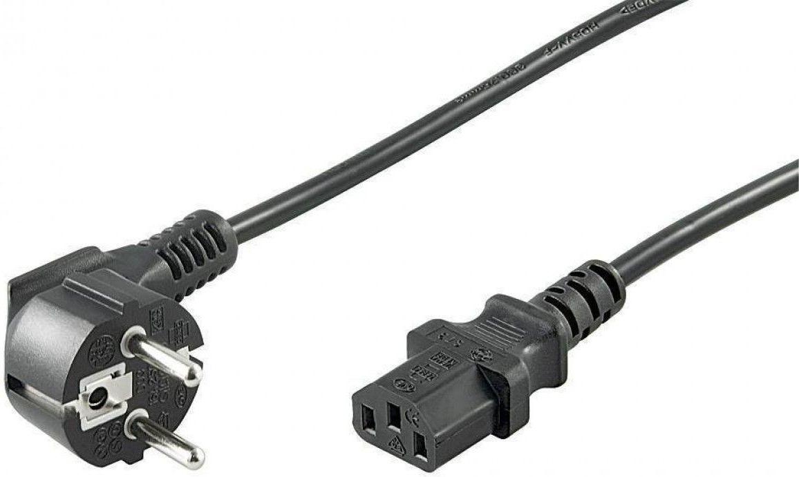 Goobay 50077 Šalto įrenginio prijungimo laidas, kampinis, 2 m, juodas