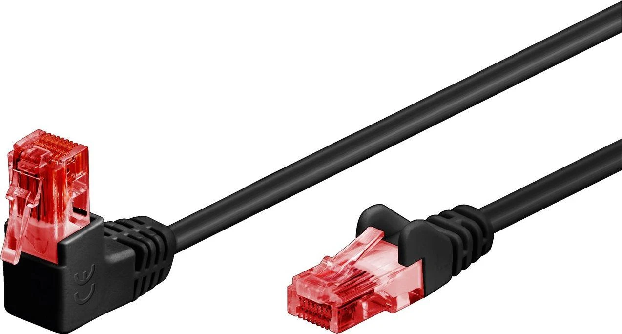 Goobay | Komutacinis kabelis | 51515 | RJ-45 | RJ-45 90°