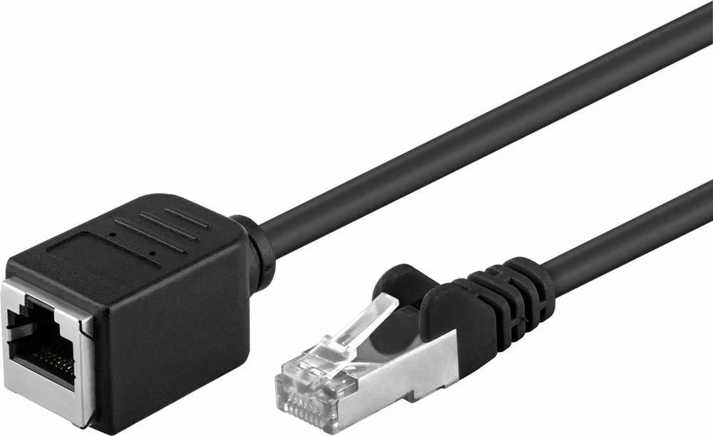 Goobay LAN kabelis CAT 5E ilgintuvas, juodas, 5 m
