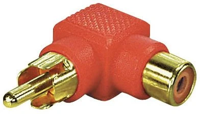 Goobay Perėjimas RCA kištukas – lizdas raudonas 90°