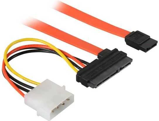 Goobay kompiuterio duomenų kabelis, 1.5/3/6 Gbit/s, SATA III, SATA 7 kontaktų, SATA 7 + 15 kontaktų, kištukas/kištukas, juodas, raudonas, geltonas, tiesus
