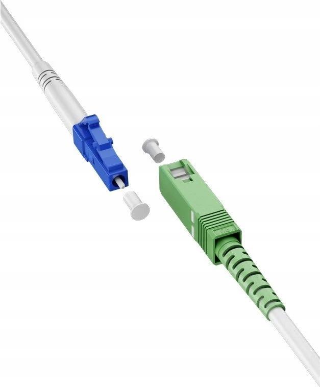 „Goobay“ šviesolaidinis kabelis (FTTH), vienmodis (OS2) baltas, baltas (paprastas), 30 m – laido ilgis 30 m