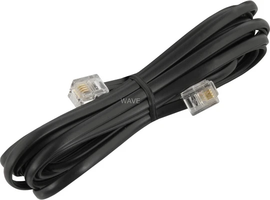 Goobay Modulinis telefono kabelis 50318 11/RJ14 vyr. (6P4C), RJ11/RJ14 vyr. (6P4C), 6 m, Juodas