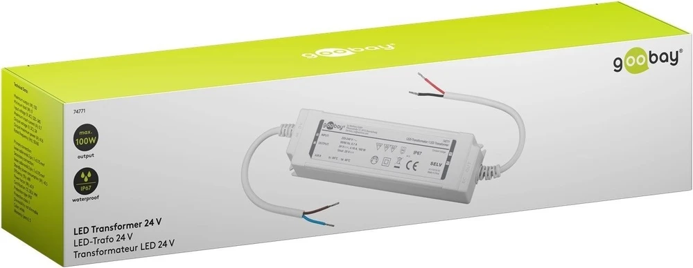 Goobay Transformator do LED 24 V (DC) (DC), 100 W, IP67
