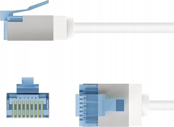 Goobay Gogobay 74326 Ultra-Flexible CAT 6A Komutacinis kabelis, Slim, U/FTP, 0,15 m, Baltas | Apskritu