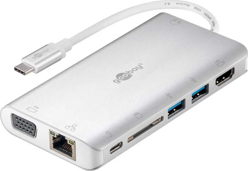 Wentronic Goobay USB-C Premium kelių prievadų adapteris
