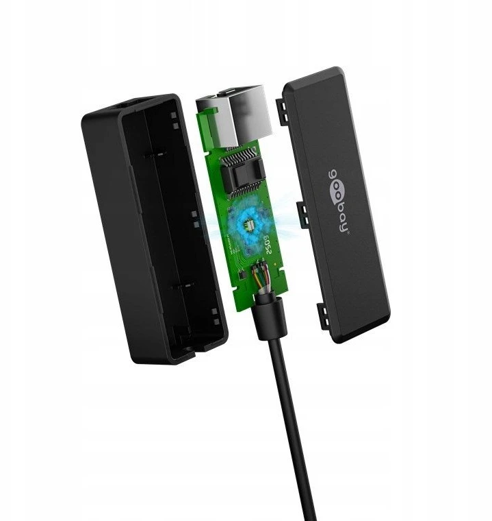Karta jungiama į tinklą Goobay Adapteris USB-C™ Ethernet, juoda