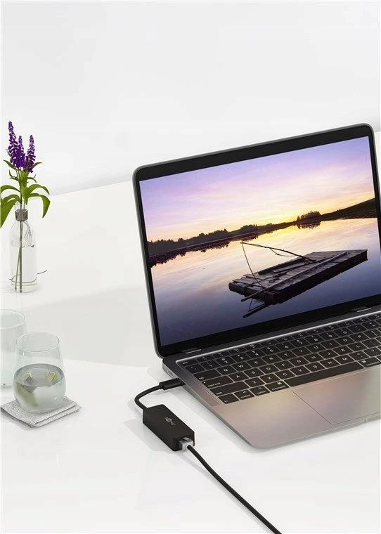 Karta jungiama į tinklą Goobay Adapteris USB-C™ Ethernet, juoda