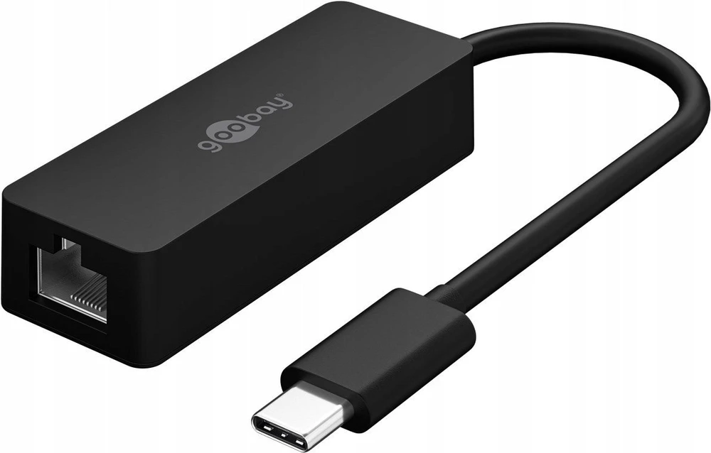 Karta jungiama į tinklą Goobay Adapteris USB-C™ Ethernet, juoda