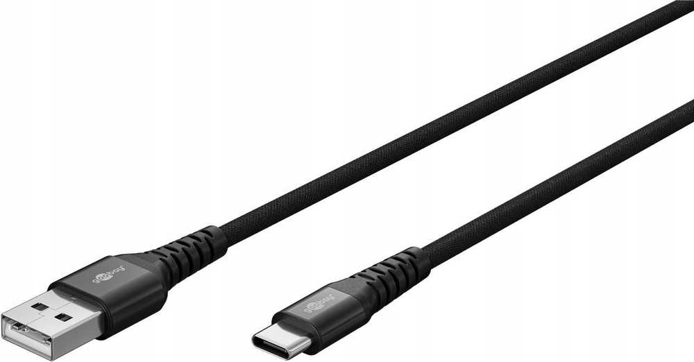 Kabelis USB Goobay USB-A - USB-C 0.5 m Juodas (RB74525)