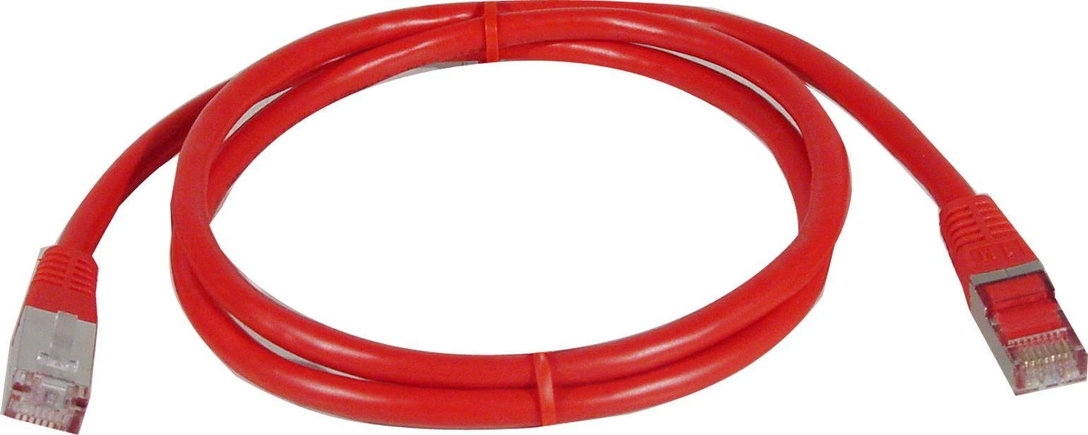 Goobay Wentronic Goobay CAT 6 Komutacinis kabelis, S/FTP (PiMF), raudonas, 1 m - LSZH be halogenų, varinis (68278)