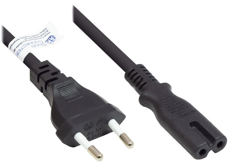 Good Connections Euro-kabelis sieciowy do C7/Euro 8 gniazdo juoda 7,5m (P0370-S075)