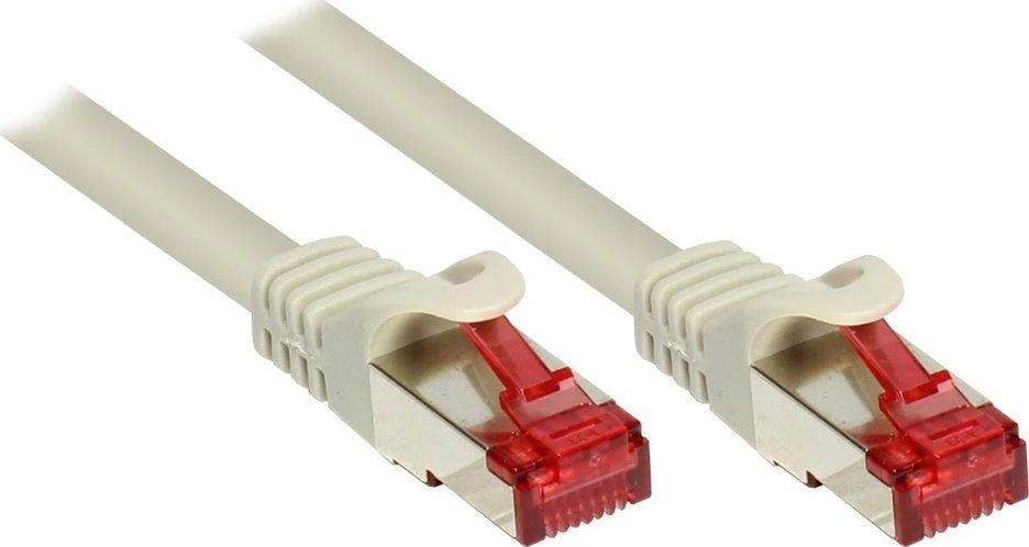 Good Connections Geri ryšiai RNS Komutacinis kabelis su Rastnasenschutz, kat. 6, S/FTP, PiMF, PVC, 250MHz, pilka, 10m, geri ryšiai (8060-100)