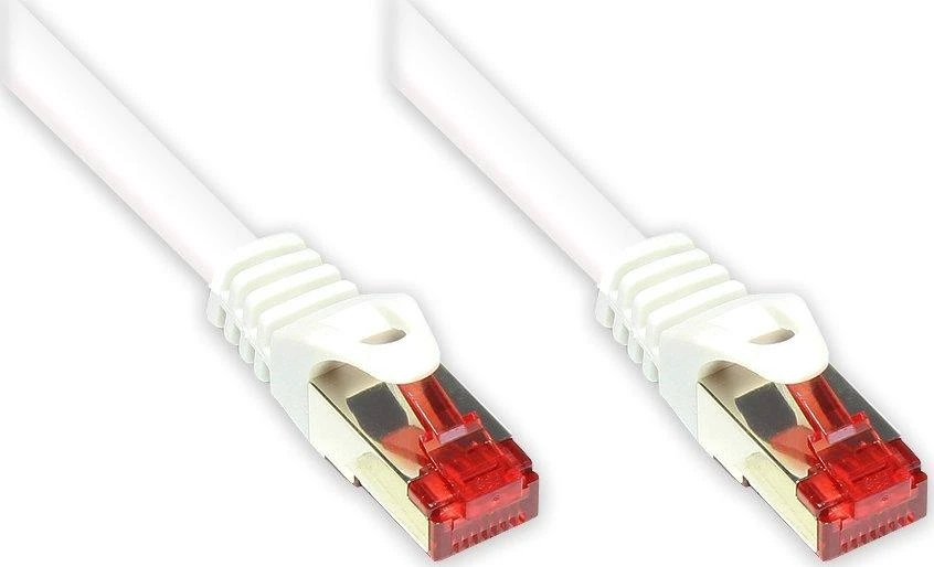 „Good Connections“ RNS komutacinis kabelis su apsaugine danga, Cat. 6, S/FTP, PiMF, PVC, 250MHz, baltas, 10m, „Good Connections“ (8060-100W)