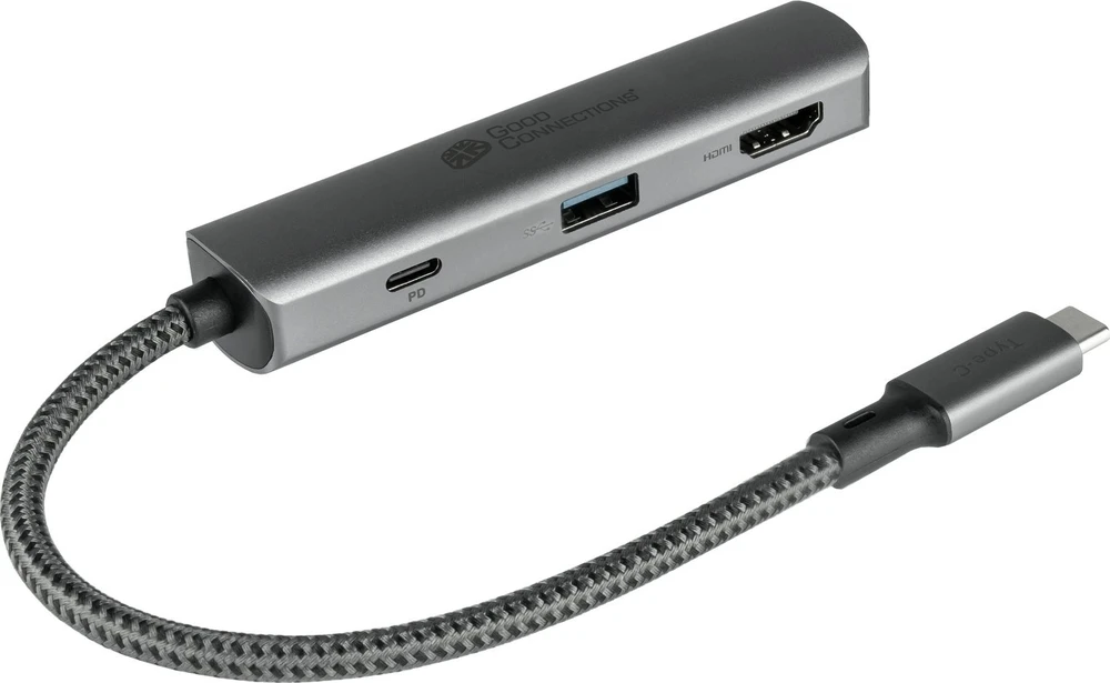 Good Connections HUB USB Geros jungtys Geros jungtys USB-C-Hub (3 prievadų) anthrazit
