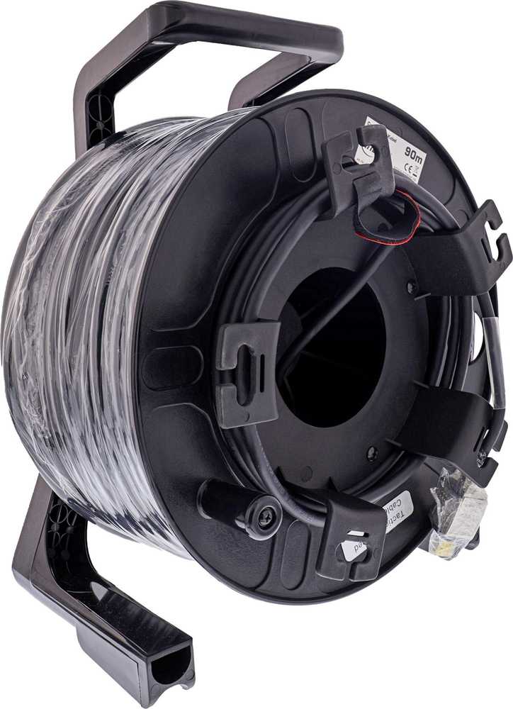 Good Connections InLine® Tinklo kabelio ritė IP67 Outdoor PUR Harting, Cat.6A S/FTP, 90m