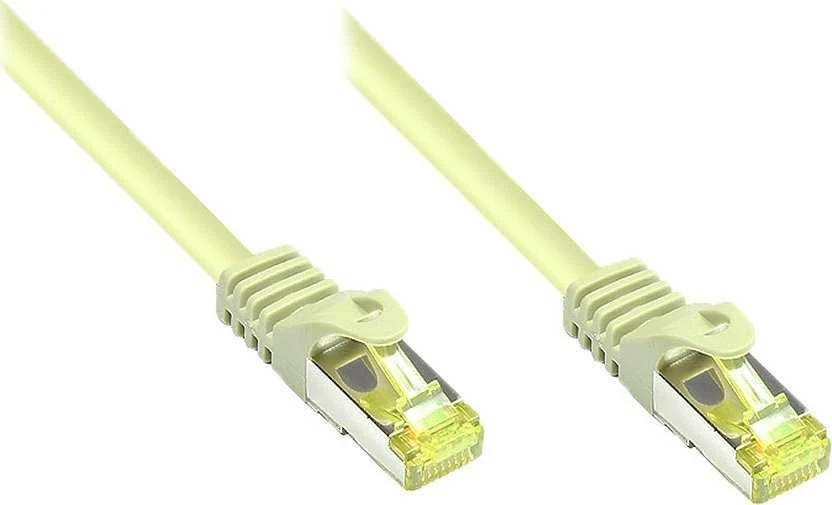 „Good Connections“ RJ45 komutacinis kabelis su „Cat.7 Roh“ apsauga ir skląsčio apsauga (RNS), S/FTP, PiMF, be halogenų, 600MHz, OFC, pilka, 0,15m, (8070R-002)