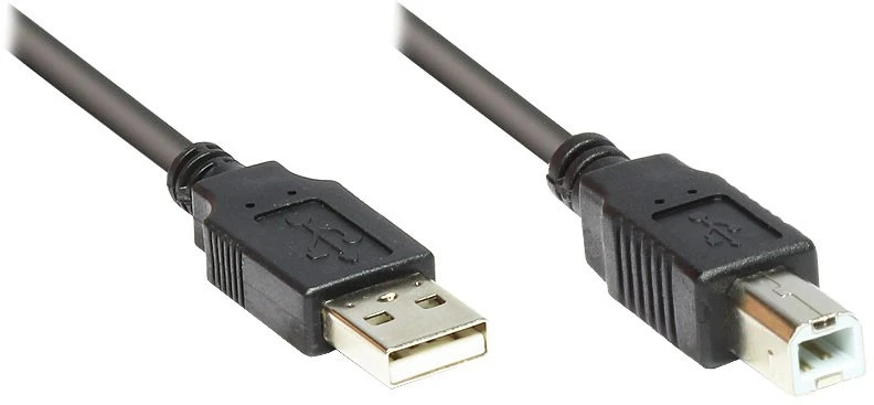 Good Connections USB2.0 Kabelis A-B juoda 0,25m (2510-025OFS)
