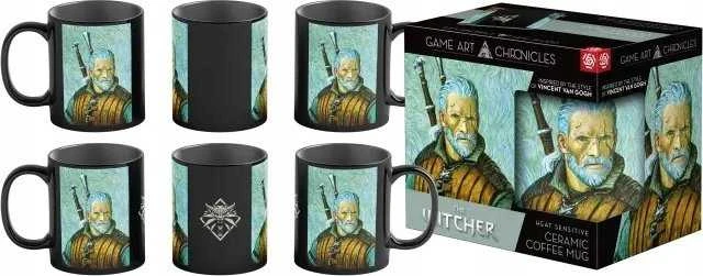 „Cenega Heat“ puodelis su užrašu „Good Loot The Witcher 3 Game Art Chronicles“ – Geralt & Vincent van Gogh 450 ml Juodas