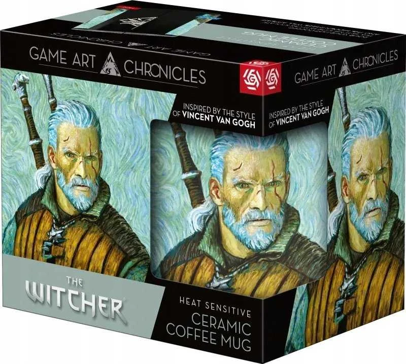 „Cenega Heat“ puodelis su užrašu „Good Loot The Witcher 3 Game Art Chronicles“ – Geralt & Vincent van Gogh 450 ml Juodas