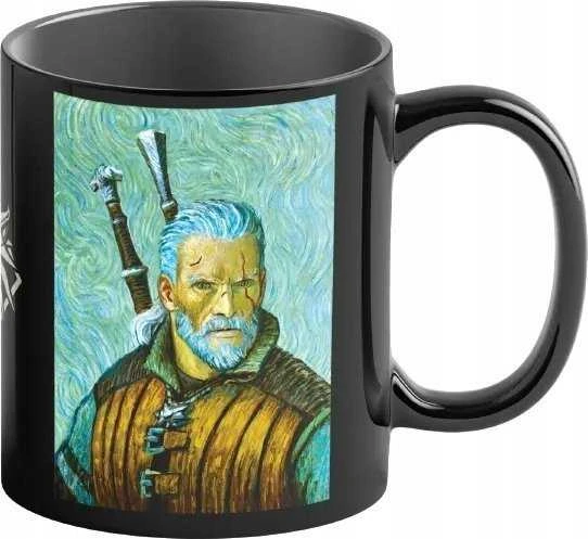 „Cenega Heat“ puodelis su užrašu „Good Loot The Witcher 3 Game Art Chronicles“ – Geralt & Vincent van Gogh 450 ml Juodas