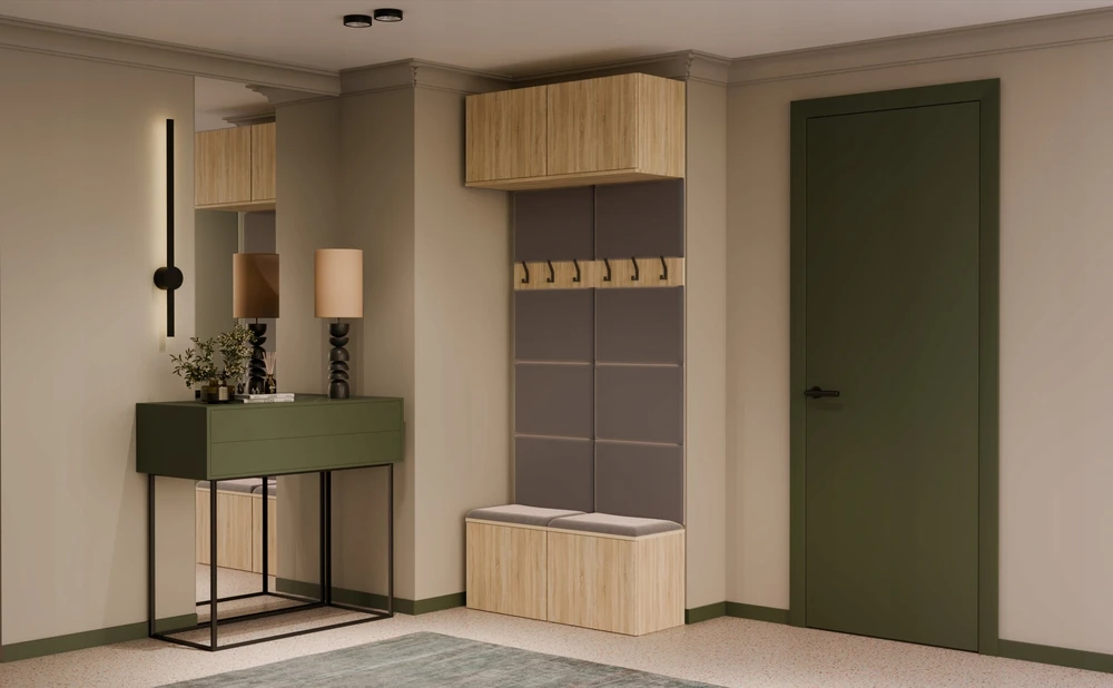 Top E Shop Goodhome Dviguba pakaba spintai HAGA II/2W SONOMA Ąžuolo spalvos