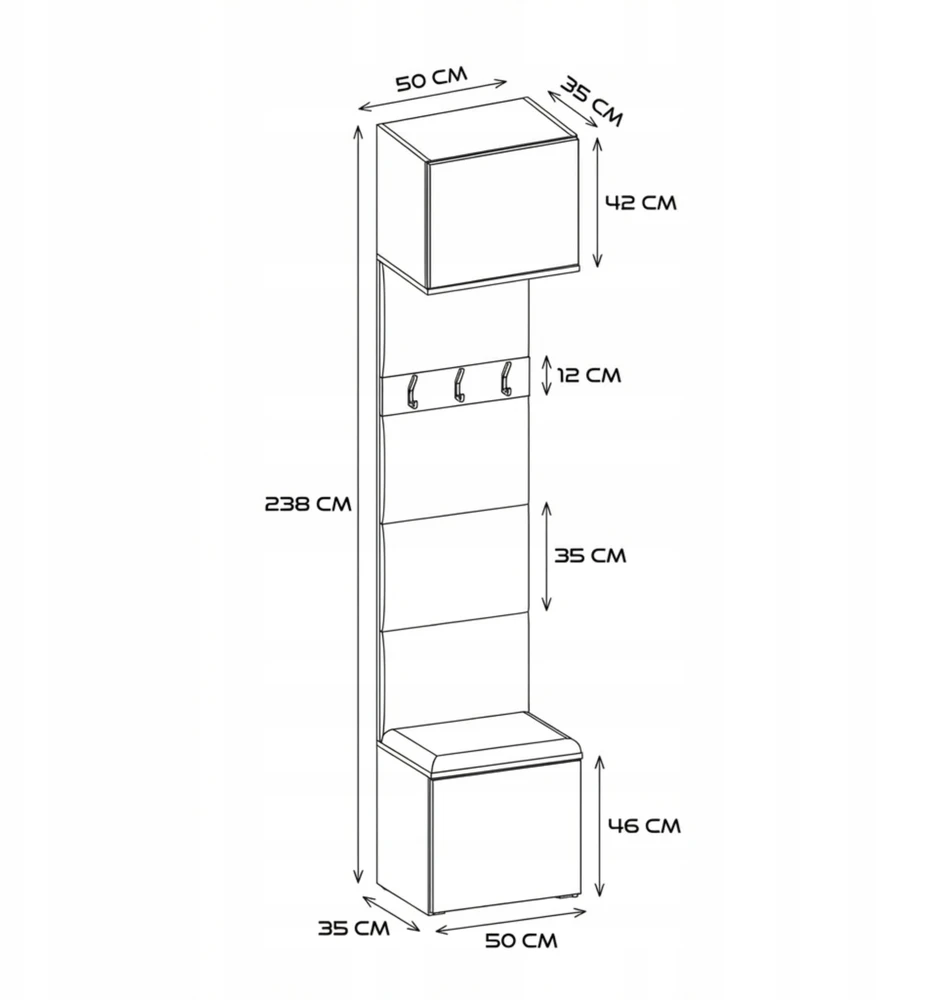 Top E Shop HAGA II 2W Wardrobe – Artisan Oak