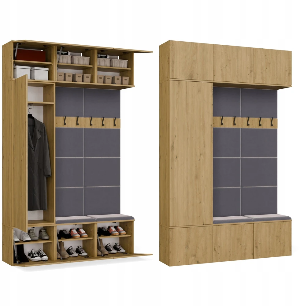 Top E Shop Goodhome HAGA III/1Sz2W Ąžuolas Artisan + 2x Kabykla