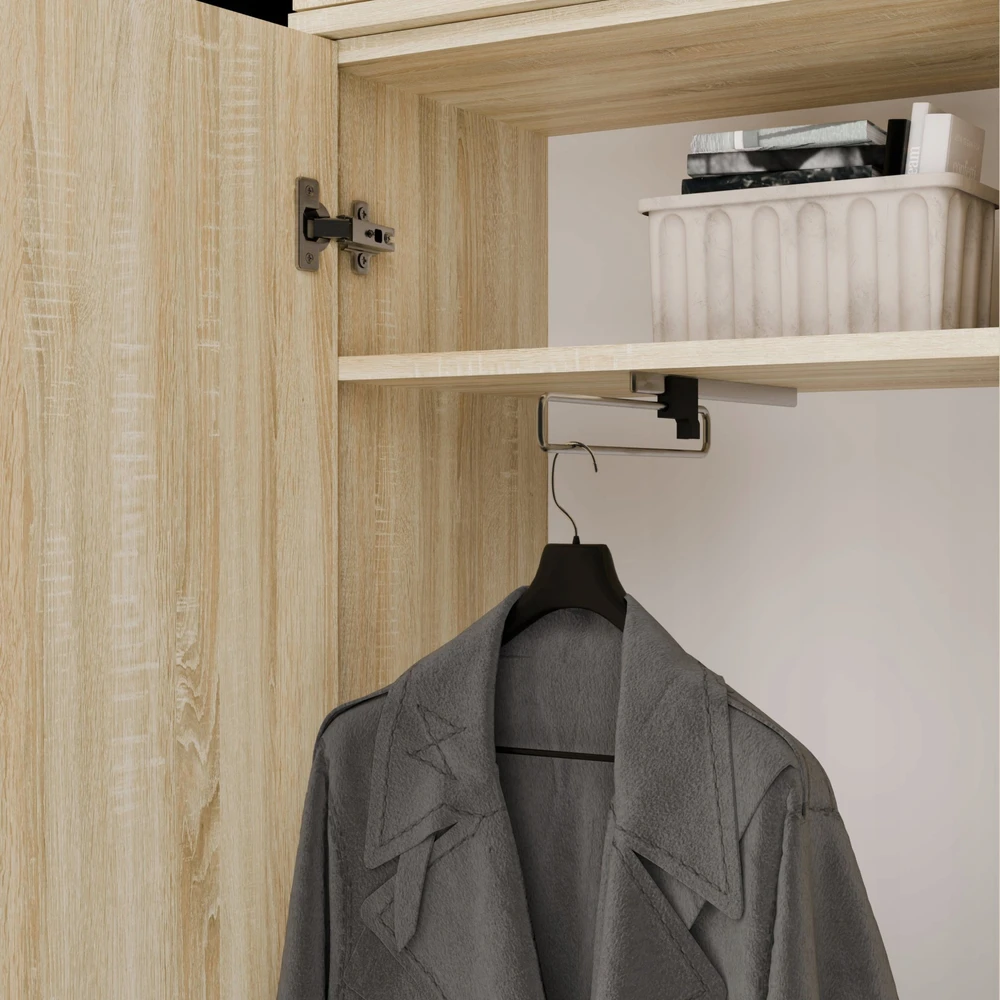 Top E Shop Goodhome spinta IKI III/1Sz2W DYB SONOMA + 2x Wieszak