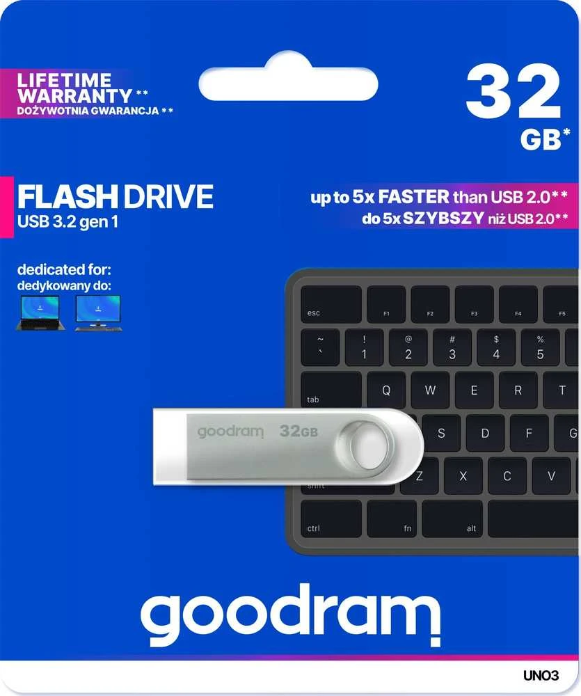 Blow PENDRIVE 32GB GOODRAM UNO3 USB3.2